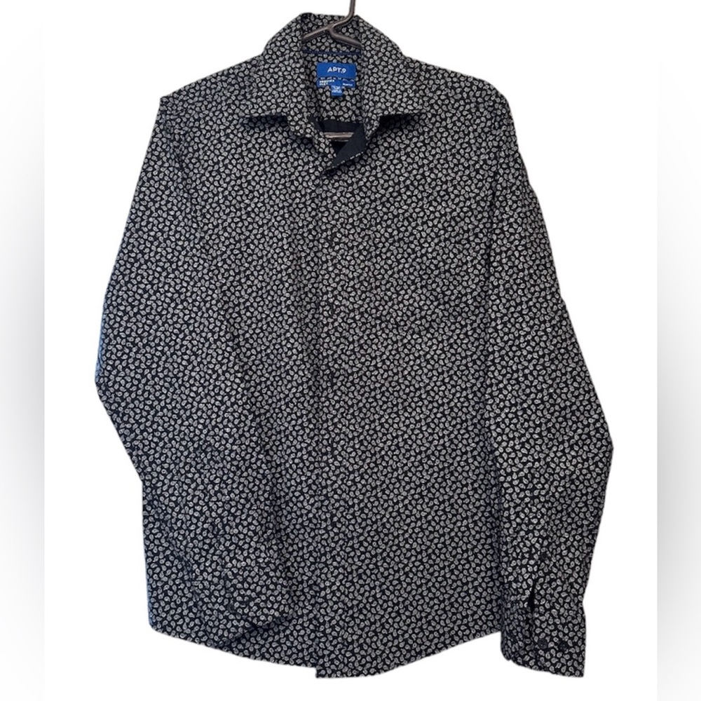 Apt. 9 Premier Flex Slim-Fit Wrinkle Resistant Men’s Dress Shirt (Navy Paisley)